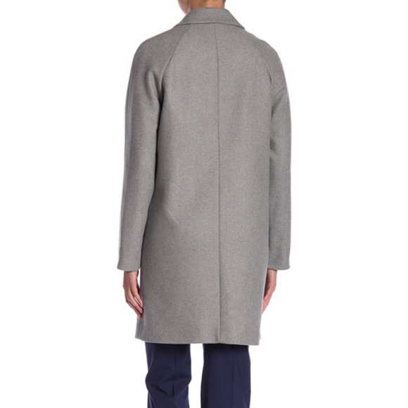 NWT $535 Theory Haloki Wool Blend Coat in Grey SIZE S - Picture 7 of 8